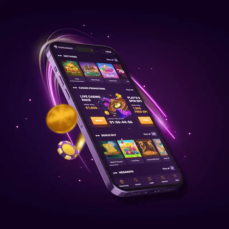 Duxcasino mobiele versie van de website